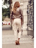 Elegante hellbeige Bügelfaltenhose 5015 – Online-Shop – Boutique